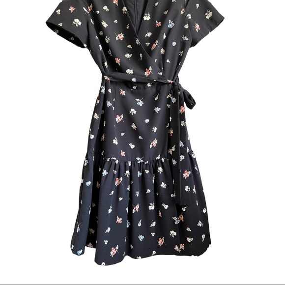 FRENCH CONNECTION FRIDA ARMOISE CREPE Faux WRAP DRESS 10 - Picture 5 of 11